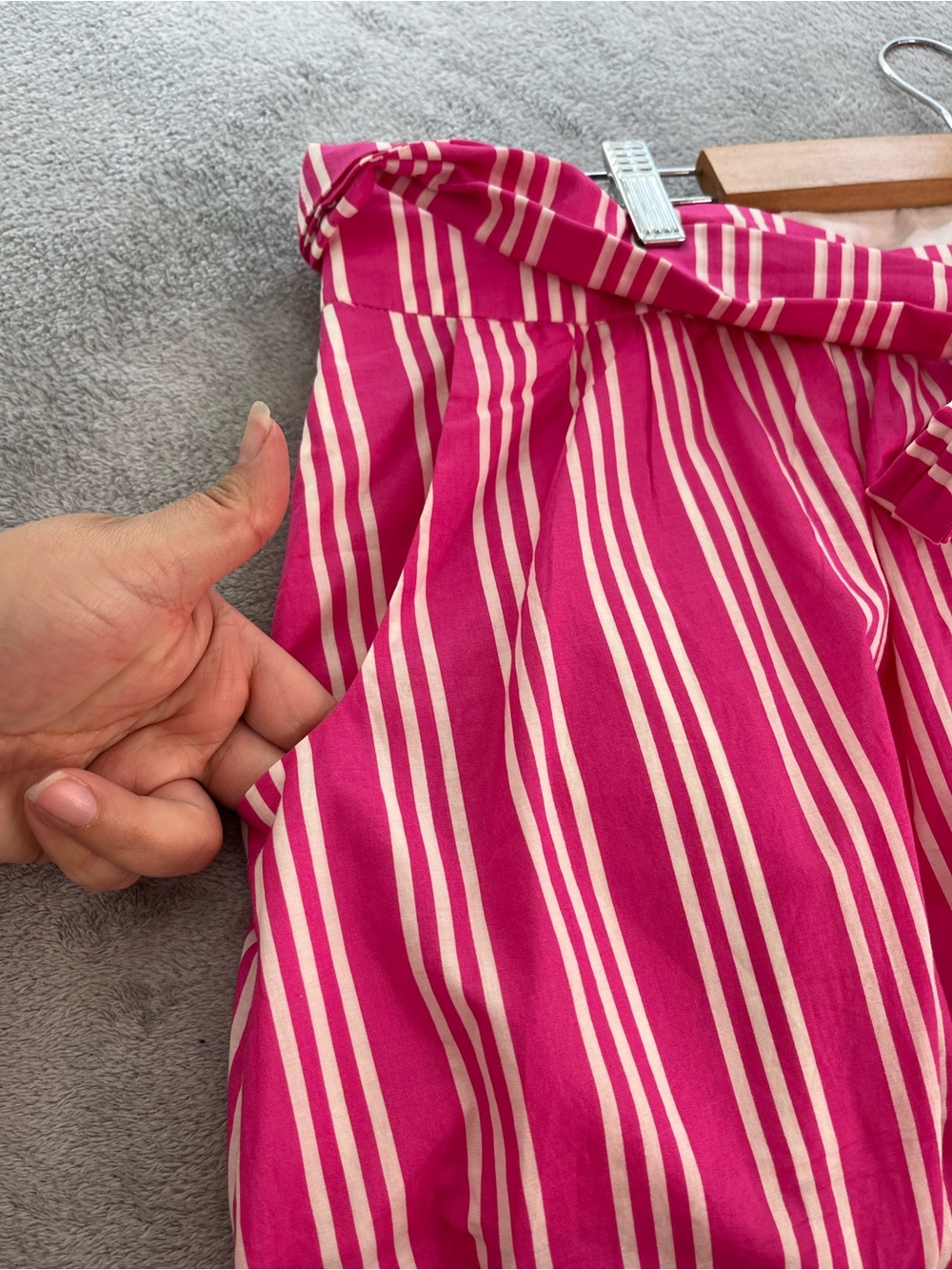 Boden Kiera Striped Midi Skirt Pink Stripes size 16R - Picture 6 of 10